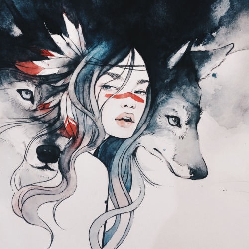“Wolves and Women have much in common. Both share a wild spirit. Women and Wolves are instinctual creatures, able to sense the unseen. They are loyal, protective of their packs and of their pups. They are wild and beautiful. Both have been hunted and captured. Even in captivity, one can see in the eyes of a Woman, or a Wolf, the longing to run free, and the determination that should the opportunity arise, Whoosh, they will be gone…..” ~ CLARISSA PINKOLA ESTÉS, [WOMEN WHO RUN WITH THE WOLVES].